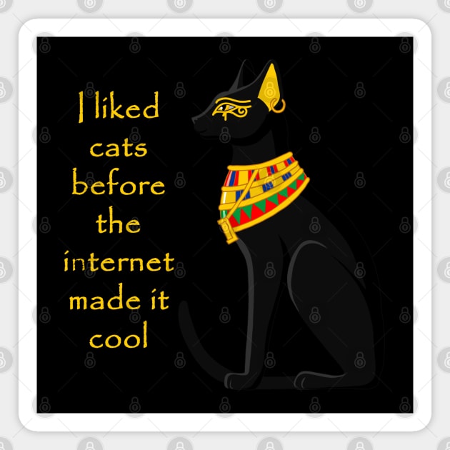 Egyptian Cat Magnet by valentinahramov